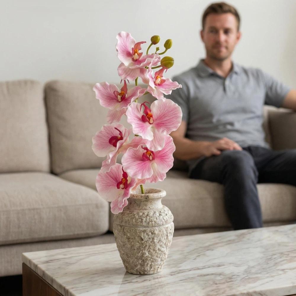 Butterfly Orchid Simulation Big Moth Orchid Real Touch Fake Flower Branch  Mother's Day Gift