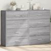 VidaXL Buffets 2 Pcs Sonoma Grey 60x31x84 Cm Engineered Wood, Storage Cabinet, Entryway Furniture, Accent Furniture 3276586