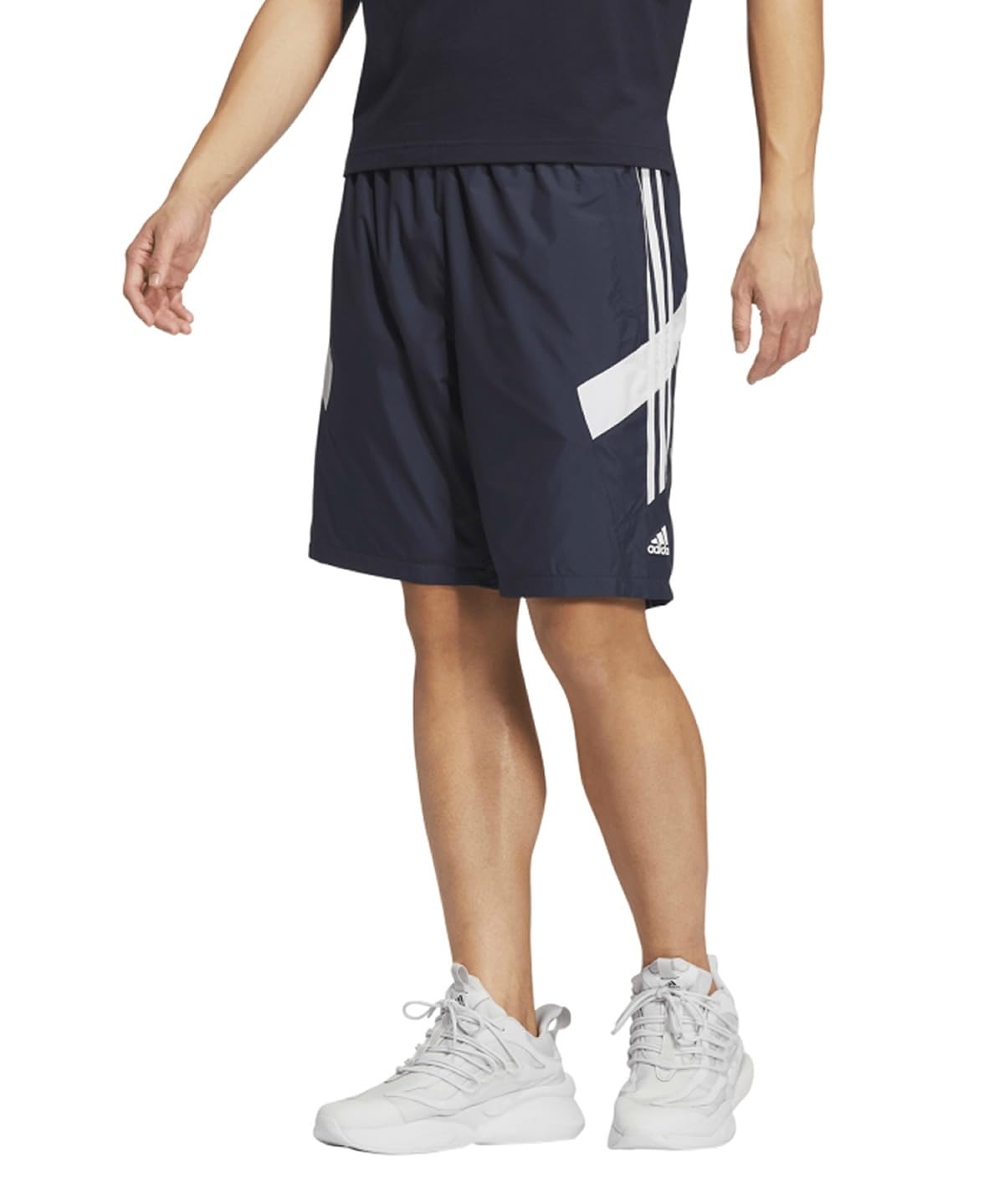 

Adidas Loose Fit Woven Shorts JUH44 Legend 3-Stripes Mesh-Lined Ink/White (IX2729) J/S