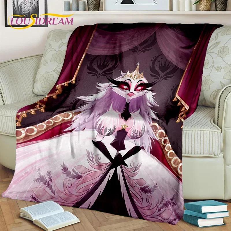 3D H-Helluva Boss Blitzo H-Hazbin Hotel Cartoon Blanket,Soft Throw Blanket for Home Bedroom Bed Sofa Picnic Office Cover Blanket