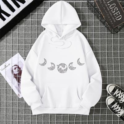 Bluzy z nadrukiem księżyca dla kobiet mężczyzn Harajuku letni T-shirt czarne topy zabawny damski T-shirt casualowa koszulka ubrania damskie