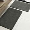 Hot-Selling Solid Color Imitation Cashmere Floor Mat Bathroom Door Mat Bathroom Absorbent Foot Mat Two-Piece Set