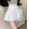 Women's High-Waisted Casual Design-forward Slimming All-match Versatile Pleated Skirt Summer Suit Flattering A-Line Longer Length JK Short Skirt
