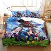 Anime SSSS Gridman Bedding Set, Duvet Cover & 2 Pillowcases, Robot Character Pattern Breathable Fabric All Season Use
