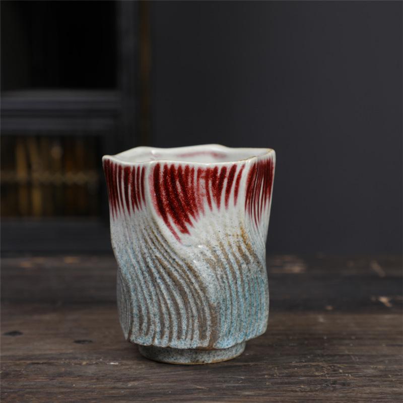 Ceramic Tea Cup Small Teacup Creative Teacup Retro Single Cup Tea Bowl Cup Coarse Pottery Master Cup