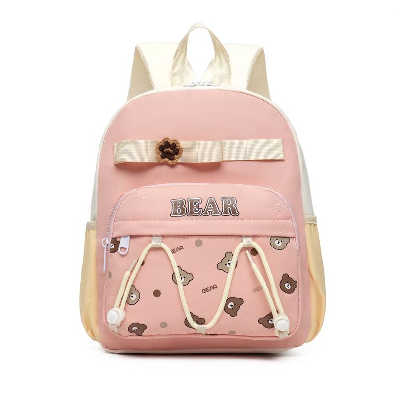 

Легкий и универсальный детский рюкзак с милым мотивом медведя, идеально подходящий для школы, в нескольких цветах розовый