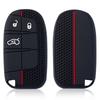 Silicone Car Key Cover Case For Fiat Dodge Ram Charger Journey Durango Jeep Grand Cherokee Chrysler Keyless Fob Shell Holder
