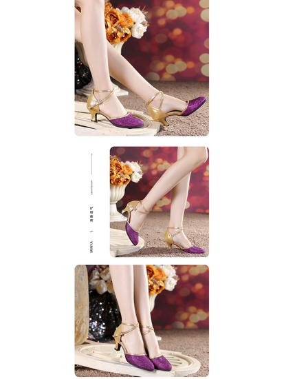 Женские туфли для латиноамериканских бальных танцев на мягкой подошве