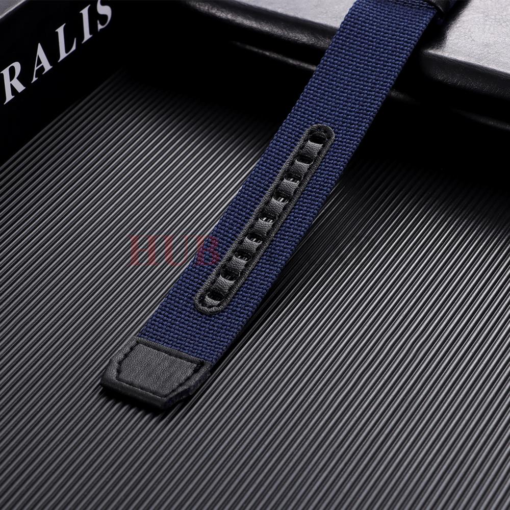 20mm 22mm Uhrenarmband für Seiko für Rolex Canvas Nylon Patch Lederarmband Uhrenarmband für Hamilton für Omega Ersatzbänder