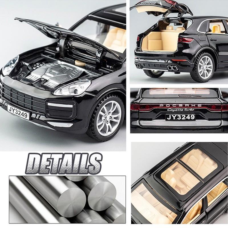 RUM1:32 Scale Porsche Cayenne Alloy Car Model Light & Sound Effect Die Cast Car Model Toys for Boys Toys for Kids Gift for Boys Car for Boys