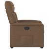 Vidaxl Foldable Armchair, Brown, Upholstered In Fabric