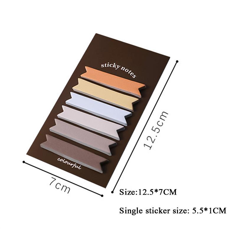1Pcs Creative Color Index Strip Sticker Notes Memo Pad Stationery Tearable Sticky Office Decor School Supplies Student Kids Gift
