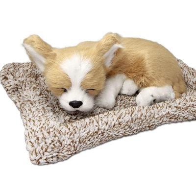 TATOTTE Realistic Plush Dog Figurine with a Cute Sleeping Activated Charcoal Soothing Decor Face, Included, (Chihuahua CR)