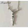 Skull Cross Skeleton Necklace Goth Hanging Hands Soul Pendant Halloween Gothic Jewelry