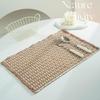 New Chinese Style Cotton-Linen Woven Placemat Coaster & Heat-Resistant Dining Table Mat for Kindergarten.