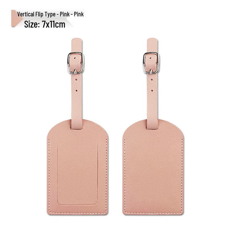 PU Leather Luggage Tag & Anti-lost Boarding Pass Holder with Logo