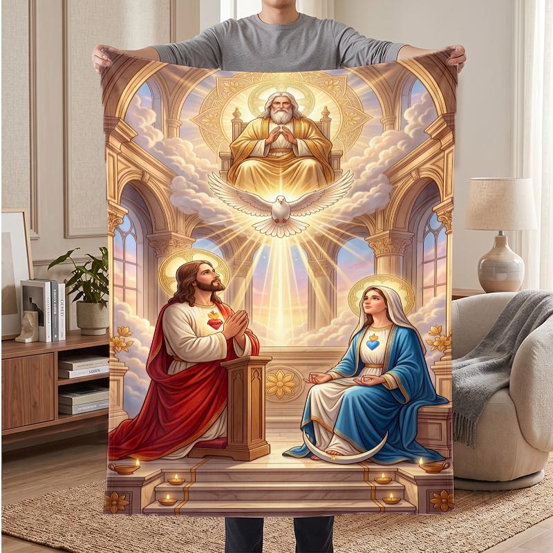 Divine Mercy (5) Soft Warm Flannel Blankets Comfortable Blanket for Home Decoration Gifting