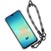 Coque pour Samsung Galaxy A27 5G, Silicone Antichoc Slim Souple avec Bracelet Amovible Gris