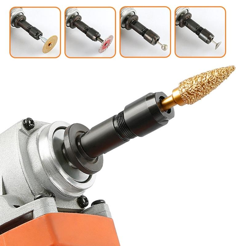 Universal Adapter for 5/8-11 Thread Angled Grinders Converting Tool Straight Grinders Featuring 3mm 6mm Collets in Carbon Steel