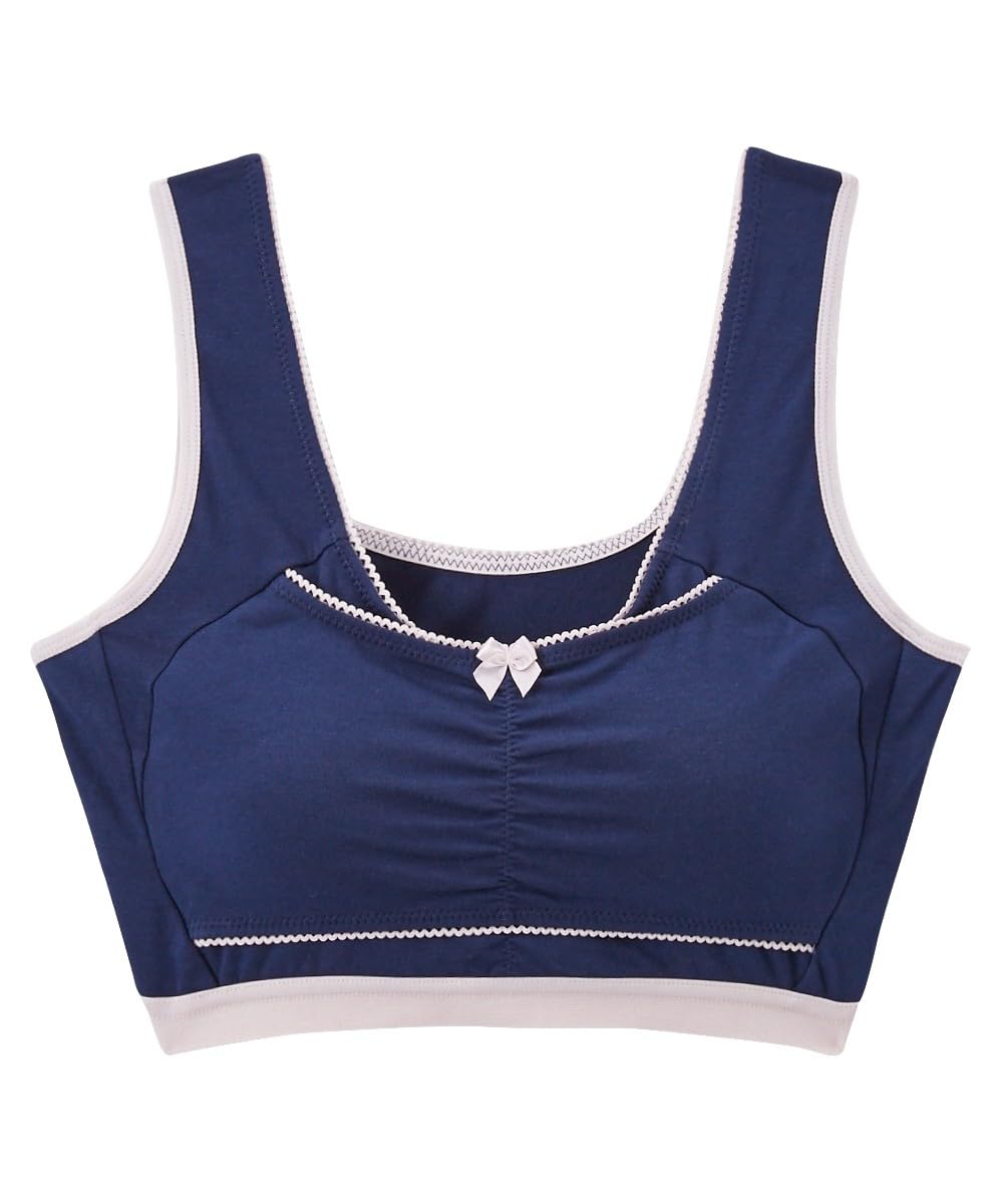 

Ночная сорочка Dream Stretch, облегающая грудь 6L [Nissen] Женский бюстгальтер, (Смешанный хлопок), Военно-морской,