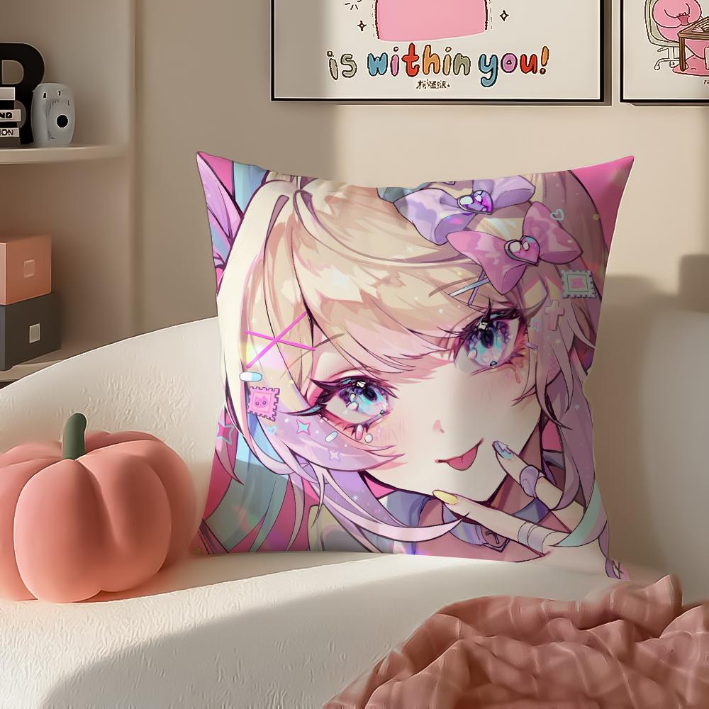 Addictive Satirical Game NNeedy Streamer Overload Cushion Cover Pillowcase Short Plush Invisible zipper Room Sofa Cushion Cover