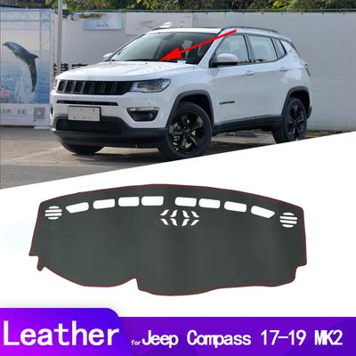 Covoraș din piele PU Covoraș pentru bord Covor Covor Accesorii pentru stilul mașinii pentru Jeep Compass 2017- MK2 2nd Gen
