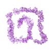 Green Leaves Artificial Wisteria Silk Flower Hanging Garland Hanging Silk Orchid  Wall Decoration