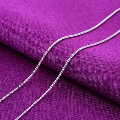 45cm Platinplattierte Schlangenkette Silberhalskette - Dünne Schlüsselbeinkette Pulloverkette