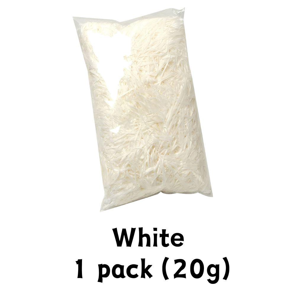 20g Crinkle Cut Paper Shred Filler, Black & White Gift Box Filling, Packaging, Basket Stuffers, Birthday, Party Decor YMY