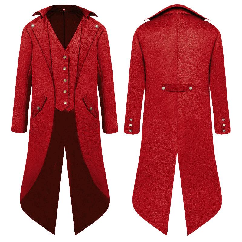 Men's Medieval Retro Swallowtail Coat - European & American Punk Style