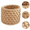 Runder gewebter Serviettenringhalter Rattan Rustikale Dekoration Schnalle für Geschirrzubehör