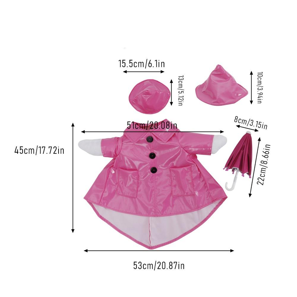 3Pcs/Set Raincoat Style Goose Statue Outfits Goose Statue Raincoat  For 23" Goose Statue