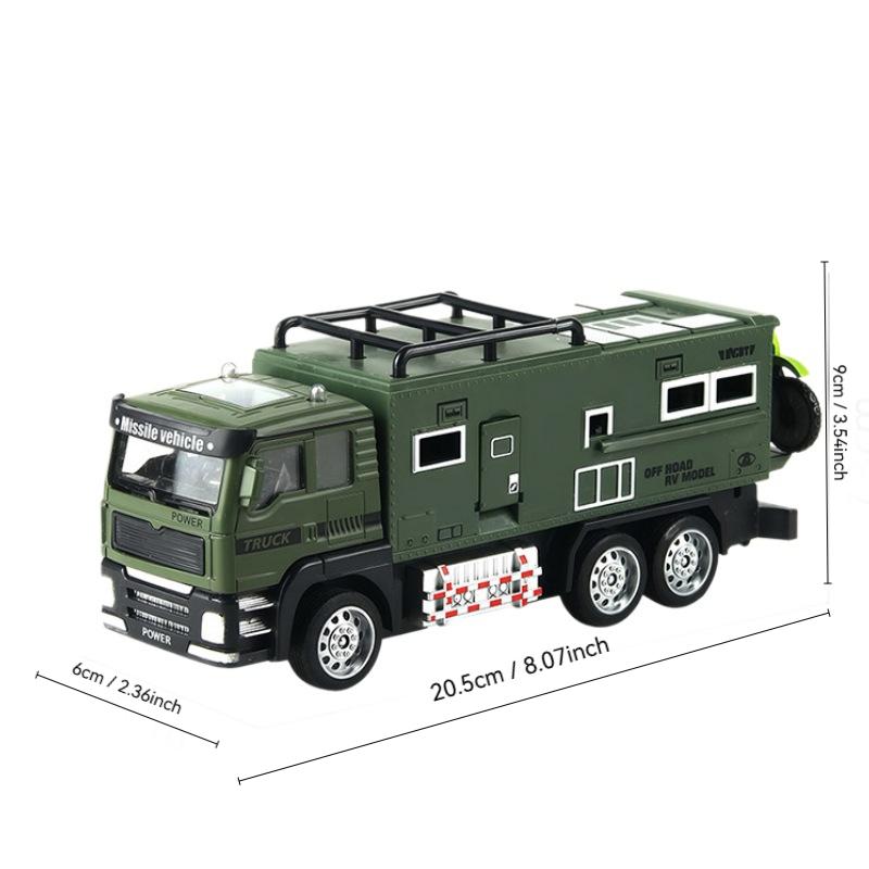 1/24 Maßstab Geländewagen Modell Miniatur Wohnmobil Spielzeug Metall Druckguss Türen Geöffnet Rückziehbar Campingwagen Modelle für Jungen