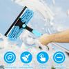 2 in 1 Window Squeegee Kit Lengthened Glass Cleaner Tool Rotatable Telescopic Window Washing Kit for Shower Glass Door Mirrors