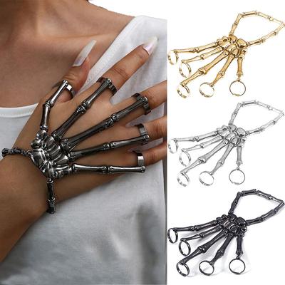 New Punk Metal Chain Bracelets Handwear Fashion Personalized Adjustable Bracelet Bangles For Women Gothic Jewelry Accessories