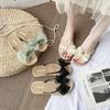 Beach Sandals Woman Slipper Chic Elegant Bow Fashion Platform Flat Comfortable Espadrilles Woman's Slippers Summer New 2024 Hot