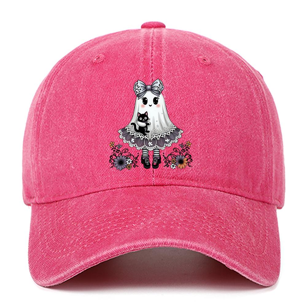 Cute Ghost Printed Baseball Hats for Men and Women, Outdoor Sunscreen Hats for Spring and Summer, Adjustable and Comfortable