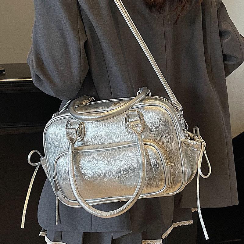 Korean Ins Style Fashion Simple Style Portable Boston Bag Women's Spring and Summer New High-end College Style Backpack