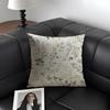 French Retro Print Cushion Cover Natural Linen Organic Fabric DoubleSided Printing Sofa Home Decor Gift Pillow Case