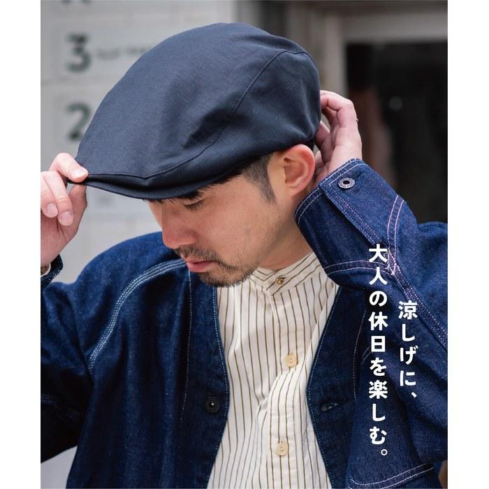 [Nakota] Req Hatter Linen Hunting Hat Men's/Women's Linen Washable Casual Black M (approx. 56-58cm)