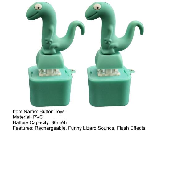 Push Button Lizard Fidget Toy Light And Sound Sensory Keychain for Stress Relief Rechargeable Anxiety Relief Gadget