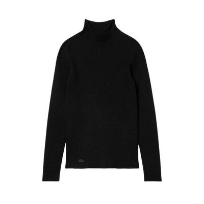 Damski sweter top z dzianiny 3D prążkowanej z logo