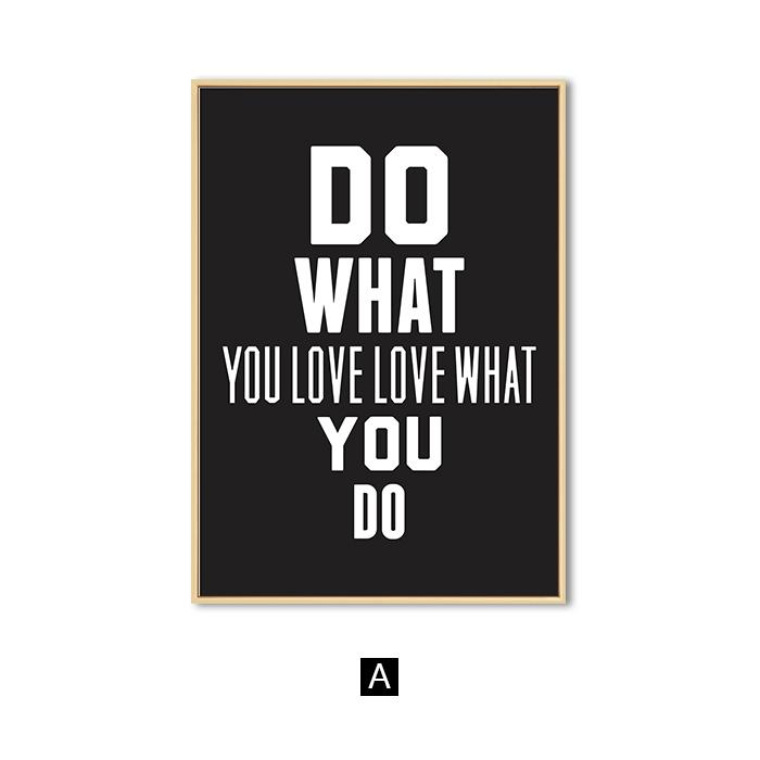 Citate moderne motivaționale, alb, negru, pictură pe pânză, artă de perete minimalistă, postere și imprimeuri, imagine decorativă pentru camera de zi