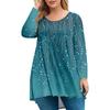 Women's Plus Size Top, Garden Collar Long Sleeved Shirt, Fashionable Floral Print Casual Top