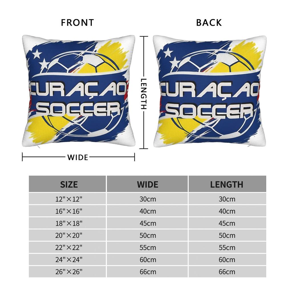 Curacao Soccer Sport Square Pillow Case  Cushion Covers Novelty Polyester Decor Pillowcase for Home 45*45cm