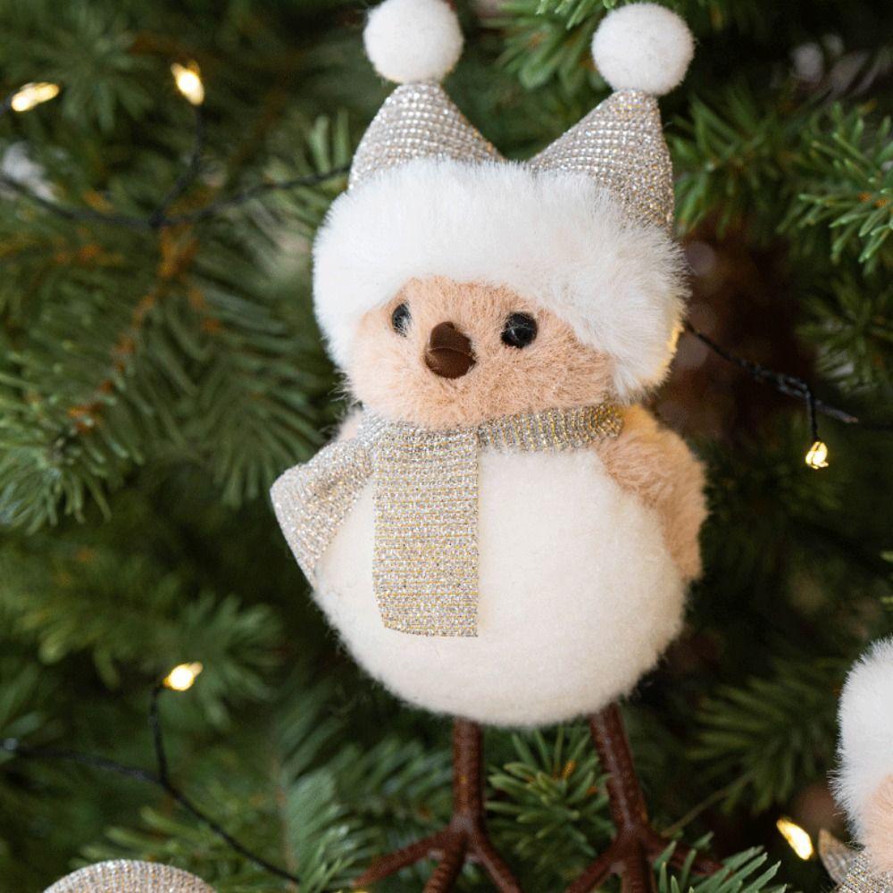 Julpynt Liten Fågel Docka Söt Julgransdekor Trendig Julgranshänge Julpynt