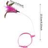Latest Popular Feathers Plaything With Collar For Cat Teaser Self-Entertainment Cat Plaything Neck Collar Feathers Bell Cat Toy Pet Supplies