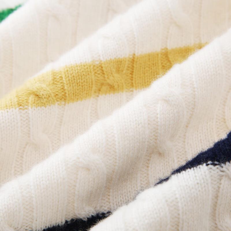 Komengboka Women's Striped 100% Wool Sweater