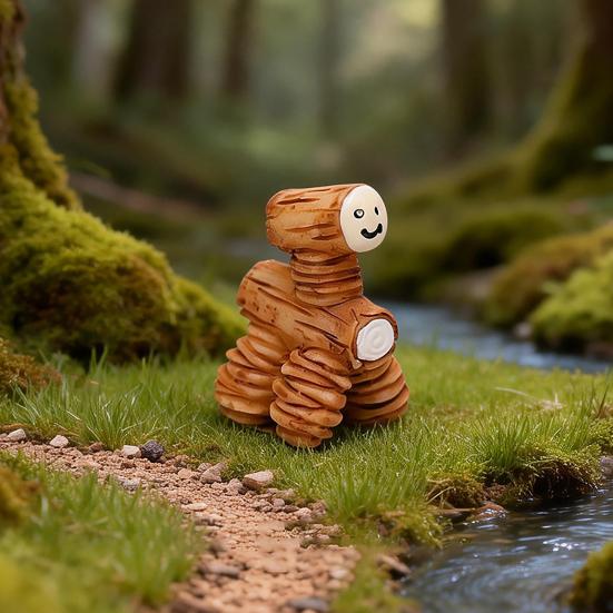 3Pcs Forest Stump Cottage Resin Fairy Garden Landscape Ornaments Decor for Moss Terrarium, Desktop Miniature Landscape with Wood House Accessory