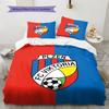 FC Viktoria Plzeň  Pattern Bedding Quilt Set Quilt Cover Pillowcase Home Decoration Birthday Gift (1 * Duvet Cover + 2 * Pillowcase, Without Core)